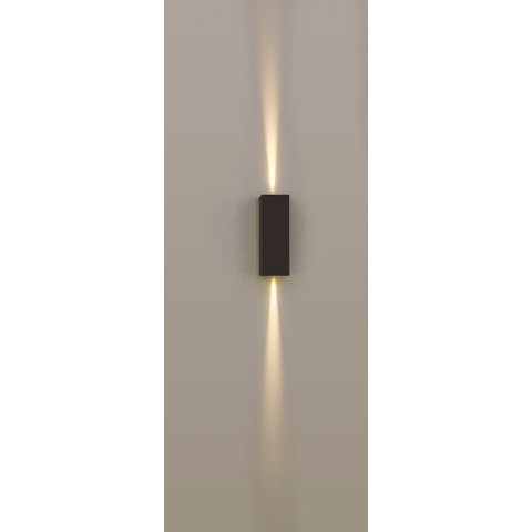 Arandela LED Nordecor Tynn 2293 - Preta | 2*2,5W / IP65 / 3000K / 150lm