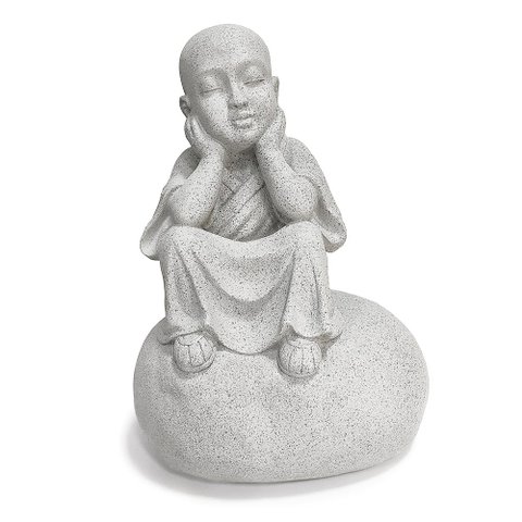 Escultura de Buda Decorativa em Poliresina 34x24cm