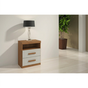 Ver imagem 2 de Mesa de Cabeceira 2 Gavetas com Nicho Cinamomo Off White Formimóveis