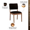 Ver imagem 3 de Kit 2 Cadeiras Decorativa Sala de Jantar Luxo Julia Facto Marrom - Mozzelar