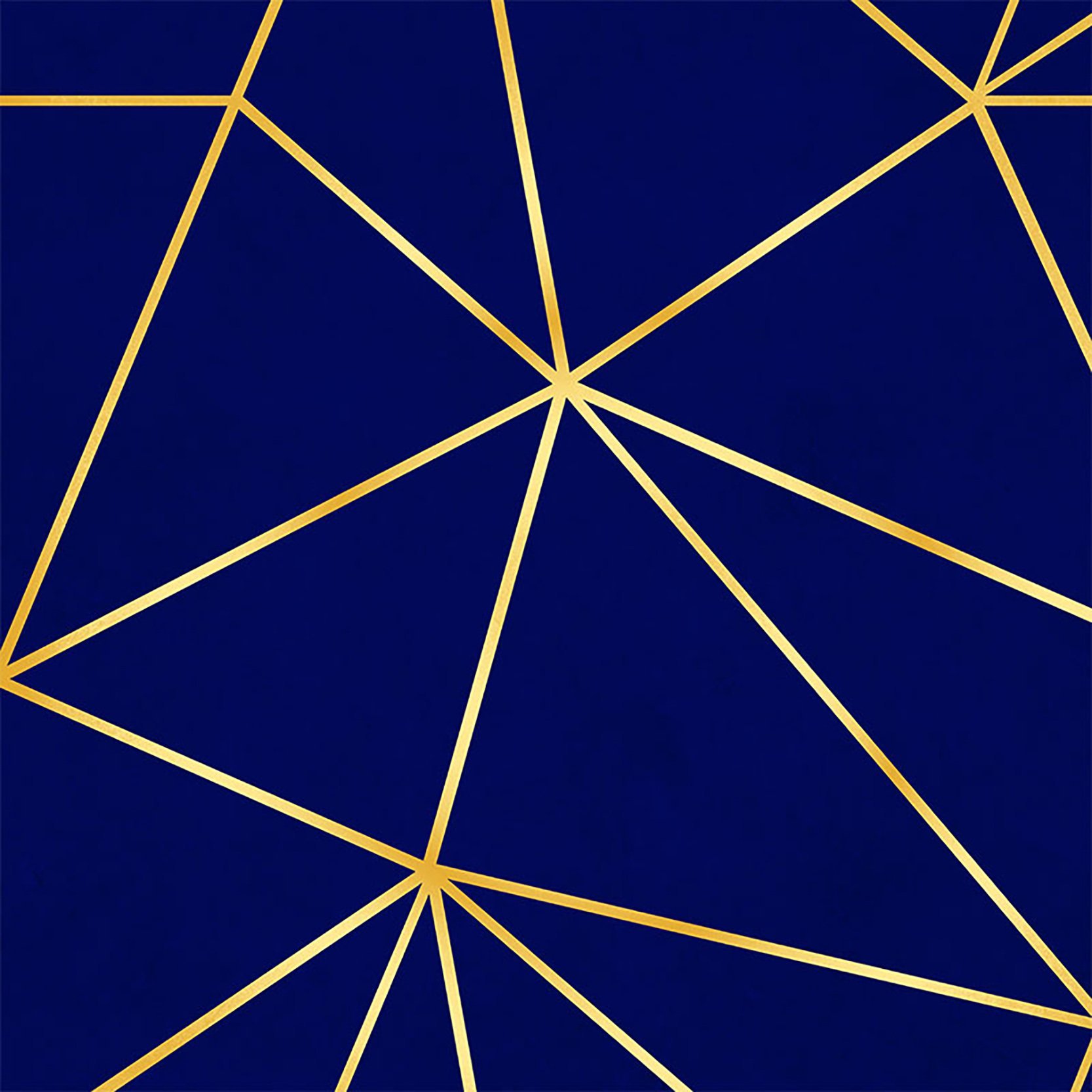 Papel De Parede Adesivo Zara Azul Dark Com Dourado - 3,0m - 2