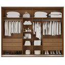 Ver imagem 3 de Guarda Roupa Hanover 02 Portas Flutuantes 100 MDF com 2 Espelhos - Mademarcs