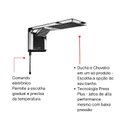 Ver imagem 3 de Chuveiro Lorenzetti Acqua Duo Ultra 220V/6800W Preto/Cromado