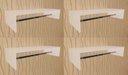 Ver imagem 5 de Kit 4 Cabideiros Arara Branco Provador de Madeira Parede Organizador Casa Multiuso Cabide Economico
