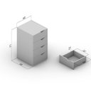 Ver imagem 3 de Gaveteiro para Escritório 4 Gavetas Porto