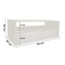 Rack para Tv Suspenso Bancada com Nicho e Gaveta Off White Laca - 3