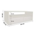 Ver imagem 3 de Rack para Tv Suspenso Bancada com Nicho e Gaveta Off White Laca