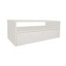 Rack para Tv Suspenso Bancada com Nicho e Gaveta Off White Laca - 5