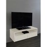 Rack para Tv Suspenso Bancada com Nicho e Gaveta Off White Laca - 1
