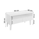 Ver imagem 3 de Rack para Tv Bancada com Nicho e Gaveta Branco Laca