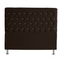 Ver imagem 1 de Cabeceira de Cama Box Estrela King 195 Cm Suede Botão Cristal Marrom do Lar Móveis e Decoração