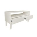 Ver imagem 2 de Rack para Tv Bancada com Nicho e Gaveta Off White Laca