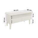 Ver imagem 3 de Rack para Tv Bancada com Nicho e Gaveta Off White Laca