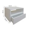 Mesa de Cabeceira Nicho com Gaveteiro Suspenso de Parede Off White Laca - 4