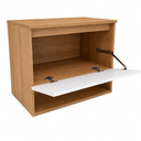 Ver imagem 4 de Gabinete Suspenso para Banheiro 60cm 1 Porta e Nicho BN3606 Branco/Amêndoa - Tecno Mobili