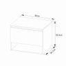 Balcão Gabinete Armário Suspenso 60 cm Sem Cuba 1 Porta 1 Nicho Banheiro Marrom Madeira e Branco - 4