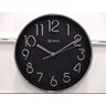 Relógio Silencioso Parede 25 Cm Preto 6480 Cromado Herweg - 5