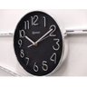 Relógio Silencioso Parede 25 Cm Preto 6480 Cromado Herweg - 3