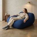 Ver imagem 2 de Puff Senso Poltrona Grande Ergonômico Luxo Malha Fria Poliamida Pérolas Eps 3mm Good Pufes