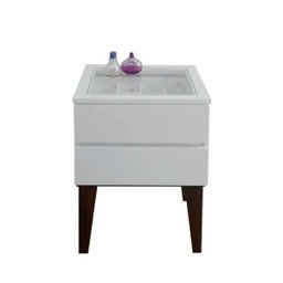 Mesa de Cabeceira Penteadeira Mesa Lateral de Apoio Off White Laca - 3