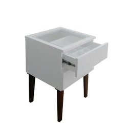 Mesa de Cabeceira Penteadeira Mesa Lateral de Apoio Off White Laca - 4