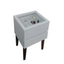 Ver imagem 1 de Mesa de Cabeceira Penteadeira Mesa Lateral de Apoio Off White Laca