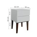 Ver imagem 5 de Mesa de Cabeceira Penteadeira Mesa Lateral de Apoio Off White Laca