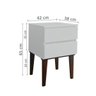 Mesa de Cabeceira Penteadeira Mesa Lateral de Apoio Off White Laca - 5
