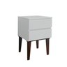 Mesa de Cabeceira Penteadeira Mesa Lateral de Apoio Off White Laca - 6