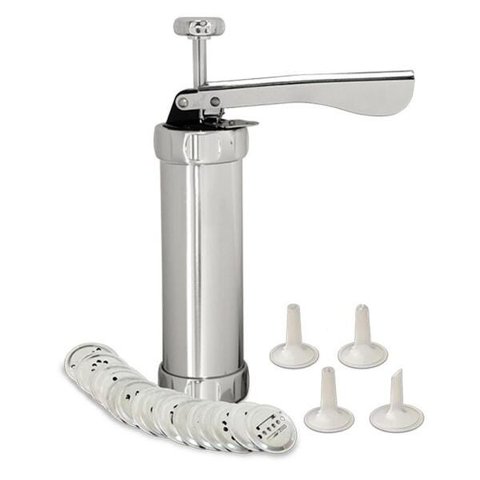 Maquina Manual para Biscoito Brinox Verona 4 Bicos 20 Moldes Inox