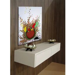 Aparador Penteadeira Console Suspenso Off White Laca - 4