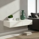 Ver imagem 1 de Aparador Penteadeira Console Suspenso Off White Laca