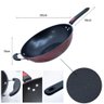Panela Tacho Wok Frigideira Antiaderente Granchef Vermelha - 2