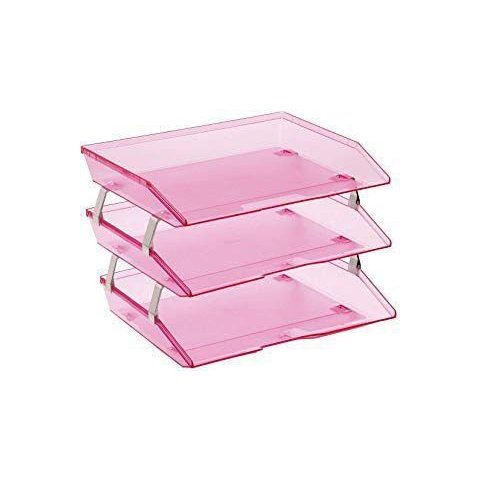 Caixa para correspondencia Acrimet 255 tripla faciliti lateral - Rosa Clear