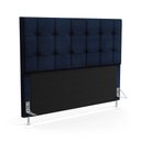 Ver imagem 1 de Cabeceira Soraya 160 para Cama Queen N-025 Veludo Azul Marinho Aradecor