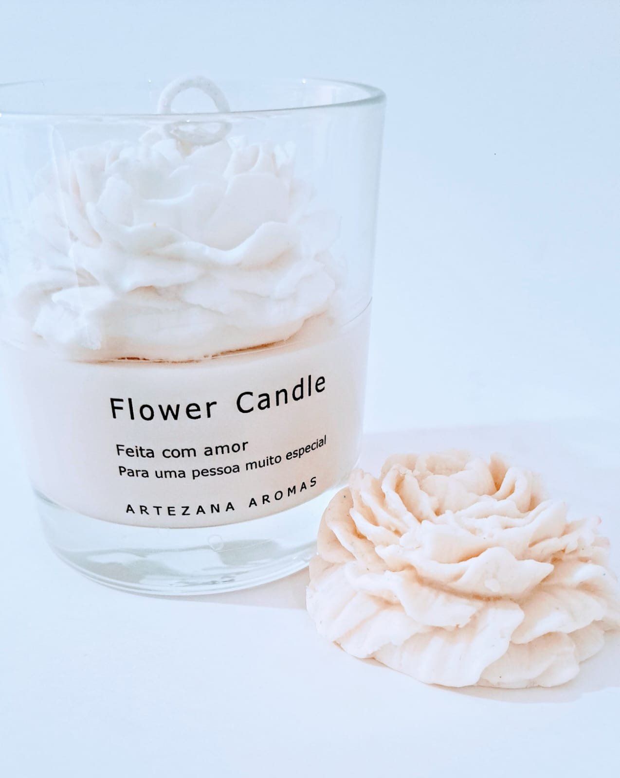 Flower Candle - Peônia com Aroma de Alecrim Artezana Aromas - 3