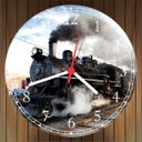 Ver imagem 3 de Relógio De Parede Trem Locomotiva Quartz Silencioso Decorações