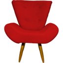 Ver imagem 3 de Kit 2 Poltronas Decorativas Para Sala Recepção Escritório Consultório + Puff Emilia Suede