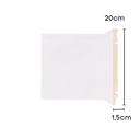 Ver imagem 2 de Rodape Poliestireno 20cm Branco Frisado 2,40 Metros 5186