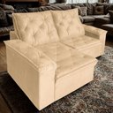 Ver imagem 1 de Sofá 4 Lugares Safira Reclinável Assento e Braço Retrátil - Élpis Móveis - Bege