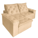 Ver imagem 2 de Sofá 4 Lugares Safira Reclinável Assento e Braço Retrátil - Élpis Móveis - Bege