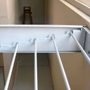 Ver imagem 7 de Varal de Parede Dobrável Invisível 100cm Alumínio Branco Única