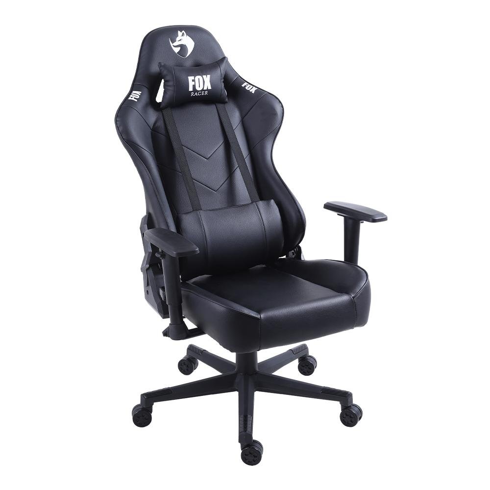 Cadeira Gamer Fox Racer Pro Com Almofadas Reclinável Descanso de Braço Ajustável Preto - 3
