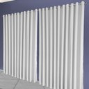 Ver imagem 1 de cortina blackout de ilhois quarto 6,00 x 2,60 Napoli branco