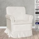 Ver imagem 2 de Poltrona Para Quarto Amamentação Com Balanço Suede Estopar Laura Suede Branco