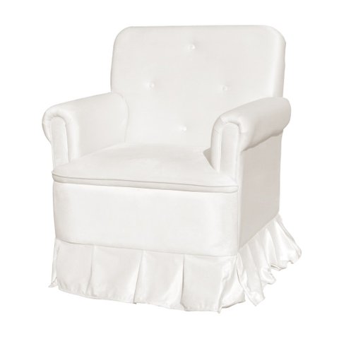Poltrona Para Quarto Amamentação Com Balanço Suede Estopar Laura Suede Branco