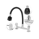 Ver imagem 2 de Torneira Misturador Gourmet Flexível Preto Cozinha Mesa 1/4v