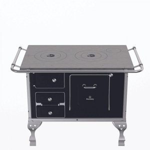 Fogão a Lenha 2 Bocas Marumby Nr 1 Saída Chaminé Direita Preto