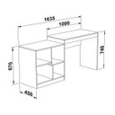 Ver imagem 3 de Mesa de Escritório com Estante Lateral Branco