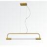 Pendente arco em Alumínio Dourado metálico fosco para Lâmpadas tubulares T8 LED - Bivolt - 1